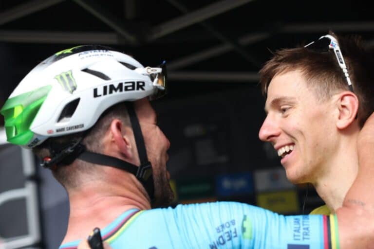 Tadej Pogacar’s heartwarming gesture to Mark Cavendish’s son post-victory