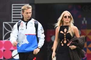 Lawson's middle finger at the 2024 Mexico GP