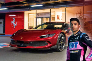 Esteban Ocon take delivery of his Ferrari 296 GTB - © Charles Pozzi Paris