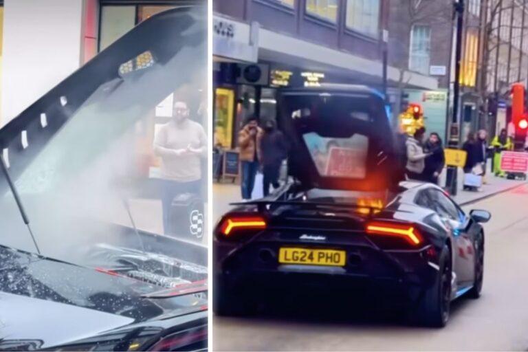 His $400,000 Lamborghini catches fire: The damage is significant despite the owner’s quick response (Video + Explanations)